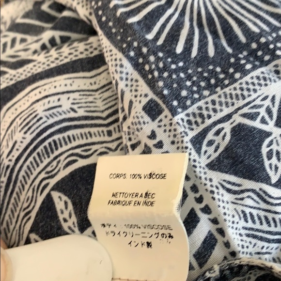 Mara Hoffman| Navy/White Patterned Viscose Pants - Picture 7 of 12